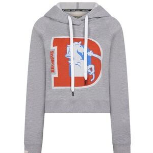 Denver Broncos KadyLuxe Heather Gray Boxy Hoodie 🧡💙🏈🧡💙
